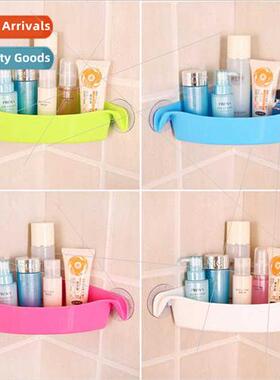 Washroom Storage Rack Triangle Suction Cup Bathroom Shelves