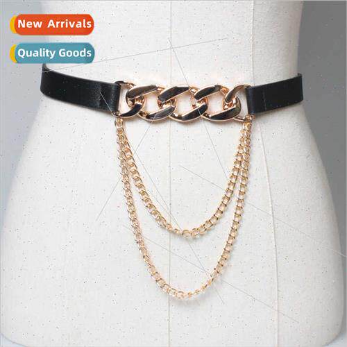 Belt chain female wide  skirt dress waist coat metal chain w