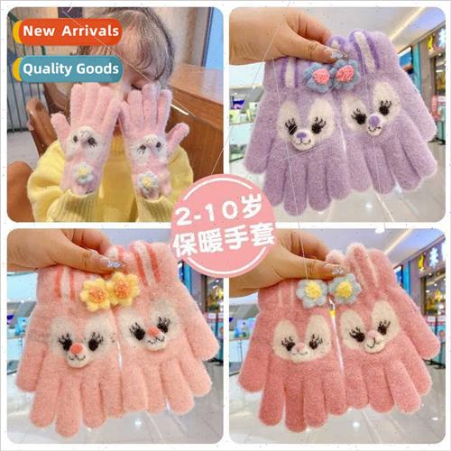Imation sable velvet new rabb plush five fingers knted cute
