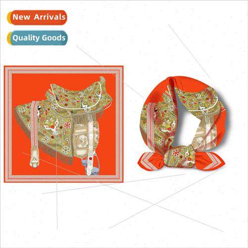 Apparent whe tender orange small silk scarf female spring su