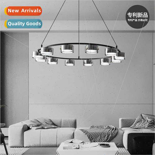 All copper light luxury living room ring main light modern S