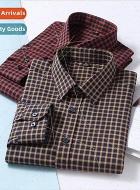 2024 Yi deep sea spring fall new men long-sleeved shirt squa