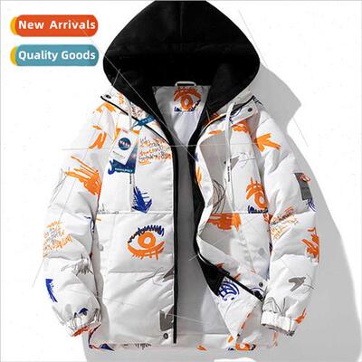 fake twoPCS cotton jacket men winter new nd teenage warm thi