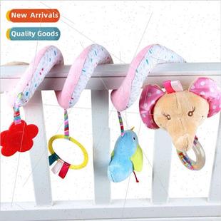 Hanging Bed Baby Mirror Car Rattle Elephan Animal