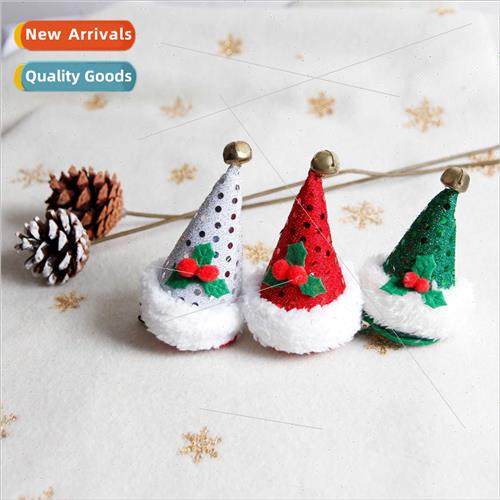 New Christmas Hair Clips Leaves Snow Whe Bells Round Hat Chr