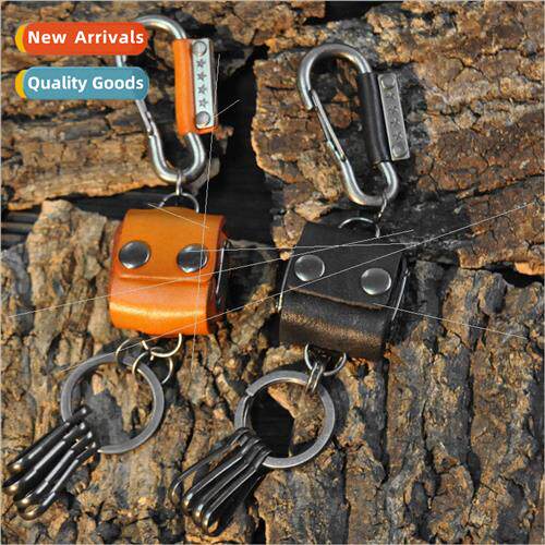 Japan handmade  nd retro keychain dice cowhide men hanging j