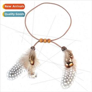 Feather Wooden Bead New Bracelet Bohemian Bangle Jewe Ethnic