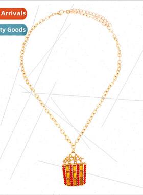 mple personaly niche new diamond ice cream pendant necklace