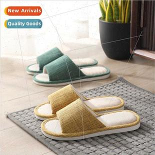 female summer couple nen linen home cotton san slippers