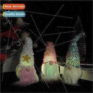 faceless old man New creative luminous doll Rudolp ornaments