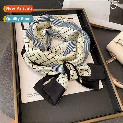 Korean  simple fresh stripes diamond plaid double simulation