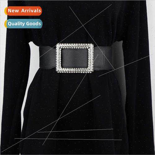 Women rhinestone belt elastic extra-wide waistband Corset be