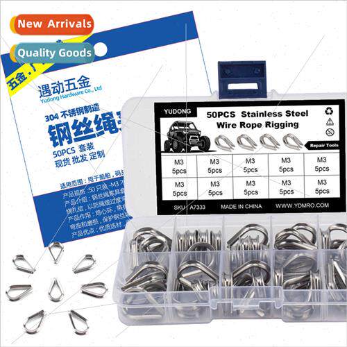 50pcs-M1.5-M3304 Wire Rope Sleeves Boxed Chicken Heart Ring
