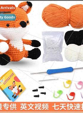 Handmade DIY Crochet Fox Doll Material Pack wh English Instr