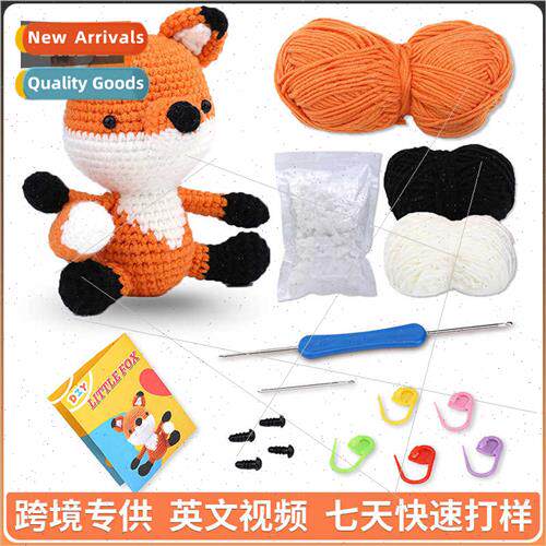 Handmade DIY Crochet Fox Doll Material Pack wh English Instr