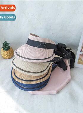 Korean  summer riding hollow top female straw hat sunscreen