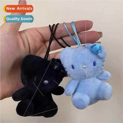 Wh diamond retro KT plush keychain new schoolbag plush doll