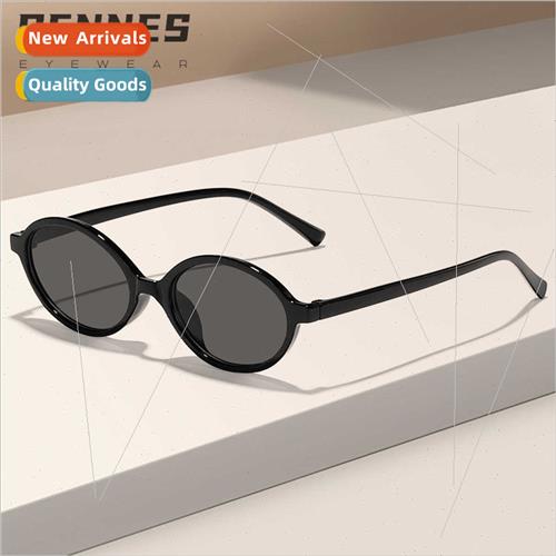 2024 new Europe oval small frame nerd fashion nd sunglasses