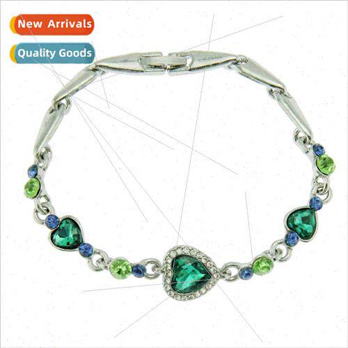 New ocean heart love heart-shaped colorful rhinestone ladies