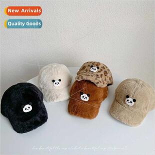 Winter children plush baseball cap autumn winter baby thicke