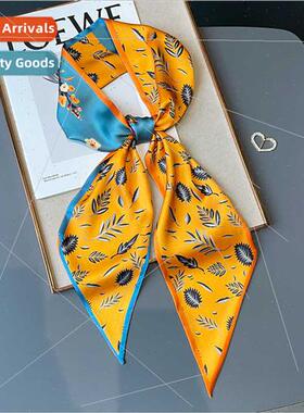 New floral pattern imation silk fashion medium-length necker