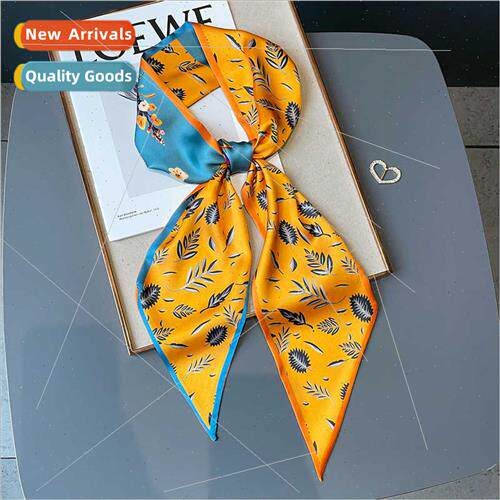 New floral pattern imation silk fashion medium-length necker