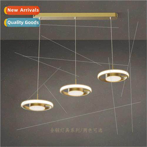-modern light luxury copper chandelier simple personaly rest