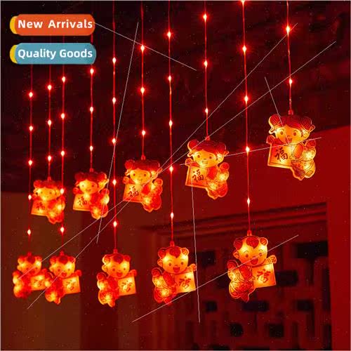 Joyful Red Lanterns Curtains Outdoor Decoration Fuwa String