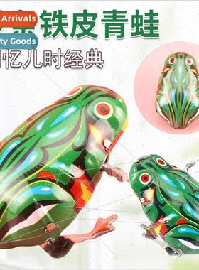 Tin Frog Nostalgia Clockwork Toys Baby Wind-up Tin Frog Clas