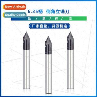 New 6.35 shank chamfering end mill 3 flutes 60 degree millin