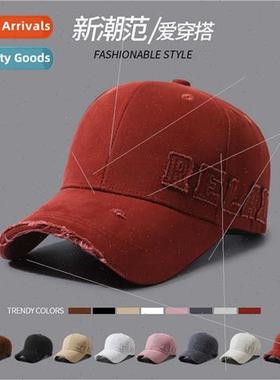 Korean  embroidered baseball cap fall winter hops show face
