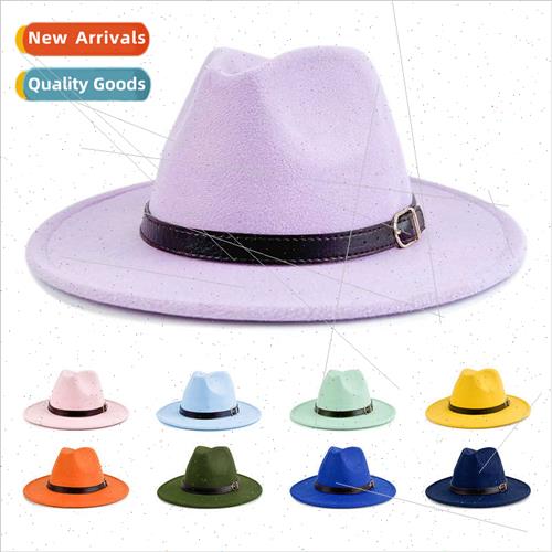 Solid color belt tweed cap autumn winter Engl soft tweed cap