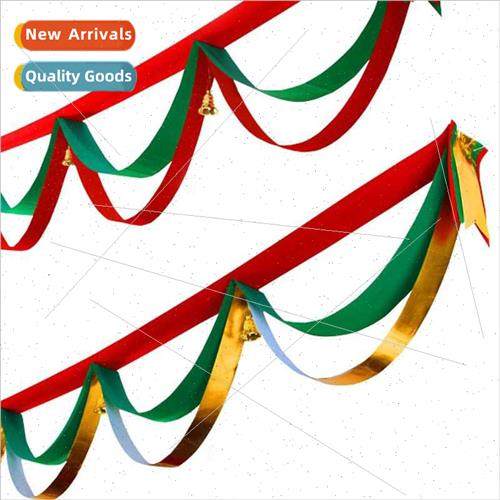 Christmas Ribbon Flag Wave Flag Holiday Party Supplies Hall
