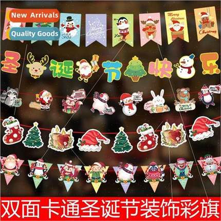 Christmas decorations pull flag pull flower hanging flag sho