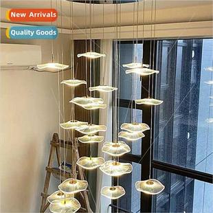 Creative small room designer living leaf lotus art duplex