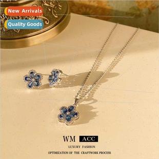 flower earrings tide needle new zirconia winter lver 2022