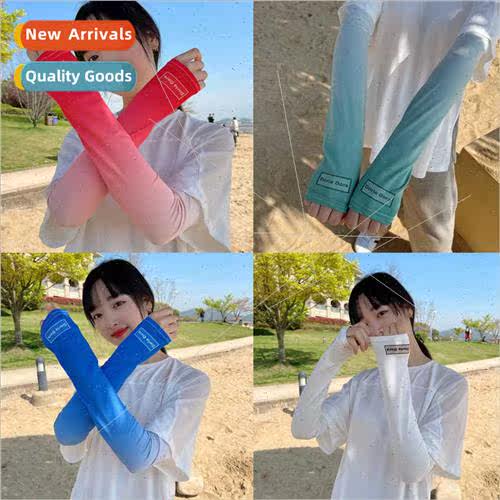 Men women gradient color ice sleeve sunscreen female summer