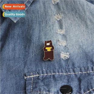 cute creative bear brooch accessories Korean animal cartoon