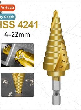 4-22mm Tanium Plated Spiral Flute 4241 Hexagonal Shank Pagod