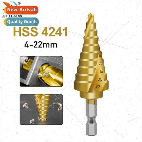 4-22mm Tanium Plated Spiral Flute 4241 Hexagonal Shank Pagod