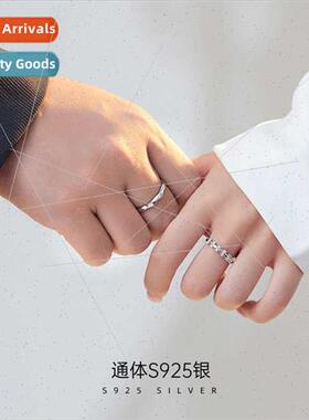 S925 lver True Love Coronation Couple Ring Fashion che Pair