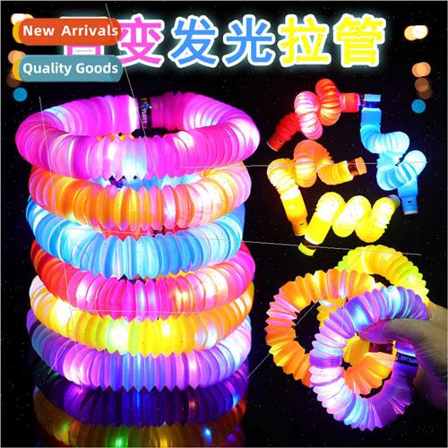 New flash bellows vent decompression LED water pipe pop tube