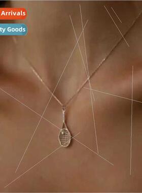 Fashion creative micro-set zirconia hundred tennis racket ne