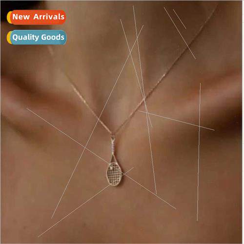 Fashion creative micro-set zirconia hundred tennis racket ne