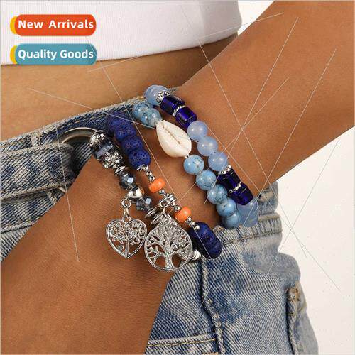 Europe che Creative Bohemian Handmade Beaded Blue Turquoise