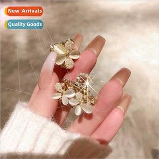 Back Hair Stone Tie Half Head Small Flower Butterfly Eye Cat