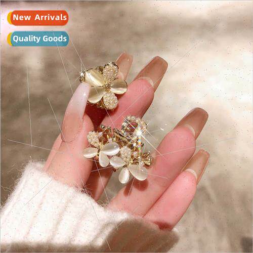 Cat Eye Stone Butterfly Flower Small Back Head Half Tie Hair