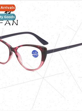 New retro classic cat eye presbyopia glasses HD anti-blue li