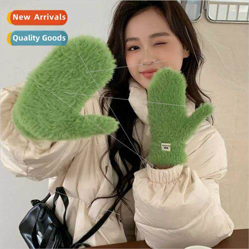 New fall winter cute wind imation rabb hair students wh fing