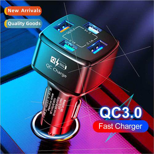 35W 7A QC3.0 4USB flash fast charger car charger four-in-one